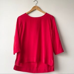 MADEWELL bright red silk shirt
